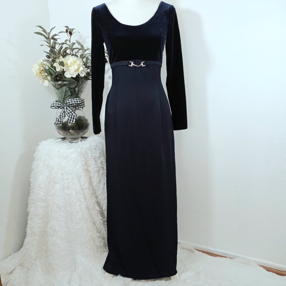 SCOTT MCCLINTOCK VELVET BODICE GOWN SZ.8 EUC